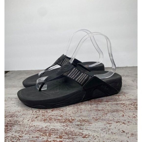 Skechers Black Tone Up Walking Sandals 8 - Picture 1 of 8
